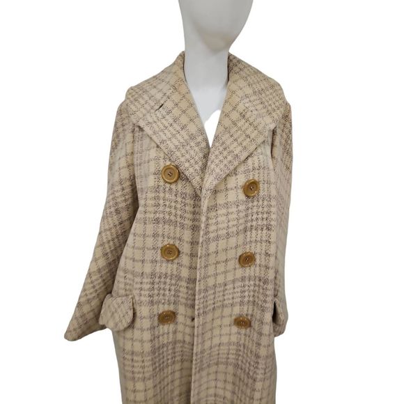 Vintage 60's Hengerer's Wool Plaid Jacket L - Picture 4 of 12